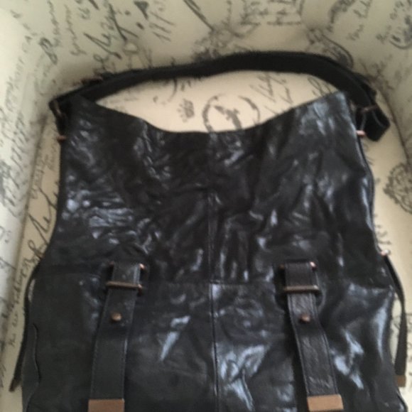 NWT BCBG MAX AZRIA hobo black leather bag - Picture 12 of 13
